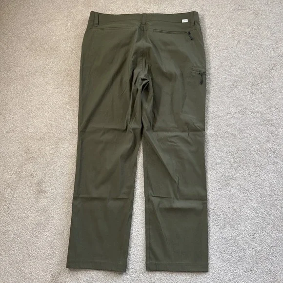 Orvis Tech Trek Pants 38x30 Olive Green Hiking Fishing Water Repellent Stretch - Picture 2 of 11